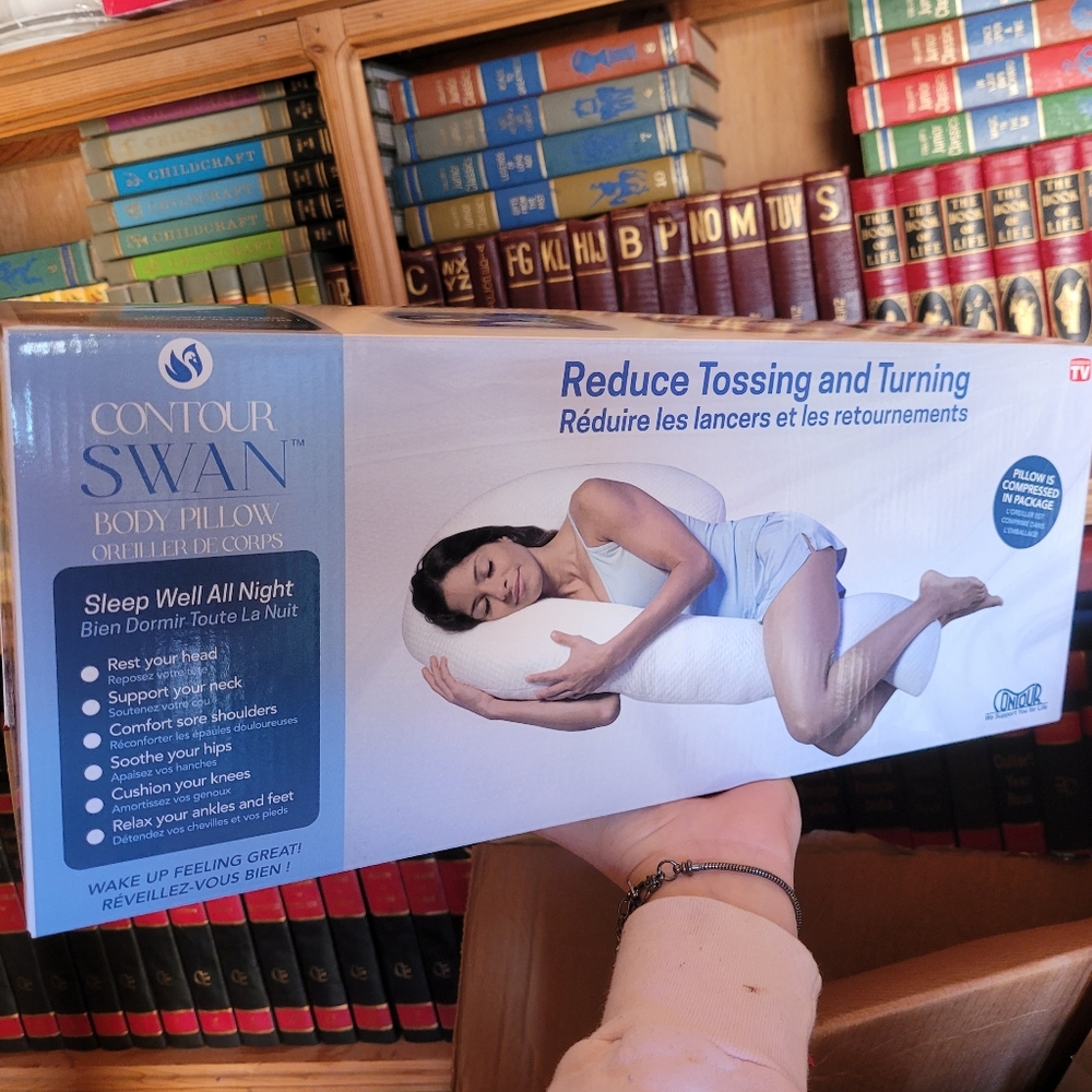 NEW Contour Swan Body Pillow White